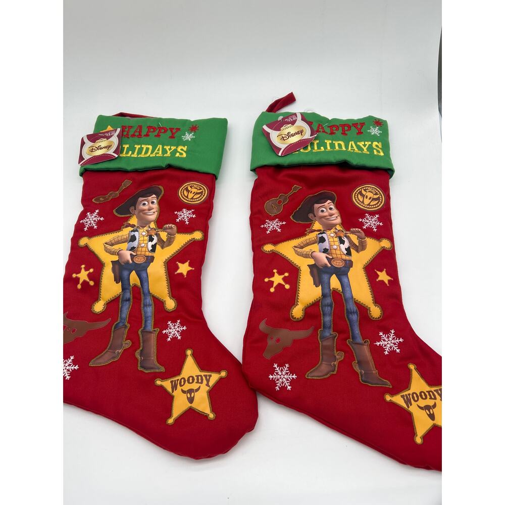 Disney Pixar Toy Story Woody Christmas Stockings Lot of 2 Holiday Stocking NWT
